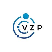 vzp lettera tecnologia logo design su sfondo bianco. vzp iniziali creative lettera it logo concept. design della lettera vzp. vettore