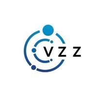 vzz lettera tecnologia logo design su sfondo bianco. vzz iniziali creative lettera it logo concept. disegno della lettera vzz. vettore