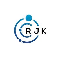 rjk lettera tecnologia logo design su sfondo bianco. rjk creative iniziali lettera it logo concept. disegno della lettera rjk. vettore