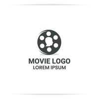 testa di design del logo nel vettore del film