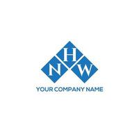 design del logo della lettera nhw su sfondo bianco. nhw creative iniziali lettera logo concept. design della lettera nhw. vettore