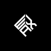 logo della lettera wxa su sfondo nero. wxa creative iniziali lettera logo concept. disegno della lettera wxa. vettore