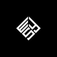 wys lettera logo design su sfondo nero. wys creative iniziali lettera logo concept. wys disegno della lettera. vettore