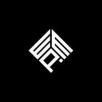 wmp lettera logo design su sfondo nero. wmp creative iniziali lettera logo concept. disegno della lettera wmp. vettore