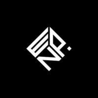 design del logo della lettera wpn su sfondo nero. wpn creative iniziali lettera logo concept. disegno della lettera wpn. vettore
