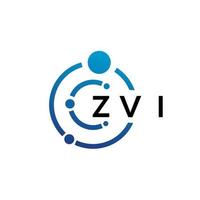 zvi lettera tecnologia logo design su sfondo bianco. zvi iniziali creative lettera it logo concept. disegno della lettera zvi. vettore