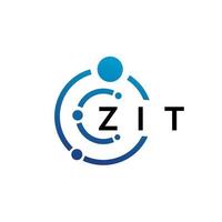 zit lettera tecnologia logo design su sfondo bianco. zit creative iniziali lettera it logo concept. zit lettera design. vettore