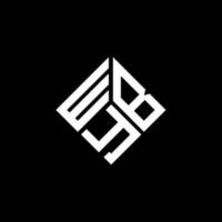 wby lettera logo design su sfondo nero. wby creative iniziali lettera logo concept. wby disegno della lettera. vettore