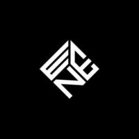wen lettera logo design su sfondo nero. wen creative iniziali lettera logo concept. wen disegno della lettera. vettore