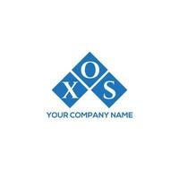 xos lettera logo design su sfondo bianco. xos creative iniziali lettera logo concept. disegno della lettera xos. vettore