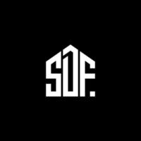 sdf lettera design.sdf lettera logo design su sfondo nero. sdf creative iniziali lettera logo concept. sdf lettera design.sdf lettera logo design su sfondo nero. S vettore