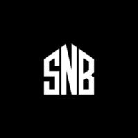 snb lettera design.snb lettera logo design su sfondo nero. snb creativo iniziali lettera logo concept. snb lettera design.snb lettera logo design su sfondo nero. S vettore