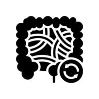 illustrazione vettoriale dell'icona del glifo del trapianto di intestino