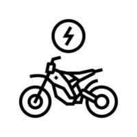 illustrazione vettoriale dell'icona della linea della bici elettrica