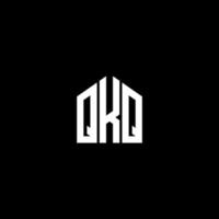 qkq lettera logo design su sfondo nero. qkq creative iniziali lettera logo concept. disegno della lettera qqq. vettore