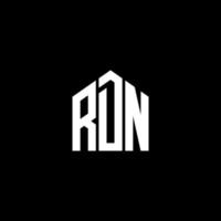 rdn lettera design.rdn lettera logo design su sfondo nero. rdn iniziali creative lettera logo concept. rdn lettera design.rdn lettera logo design su sfondo nero. r vettore