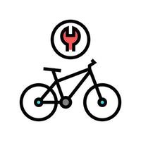 illustrazione vettoriale dell'icona a colori per la riparazione di biciclette complesse