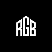 rgb lettera design.rgb lettera logo design su sfondo nero. concetto di logo della lettera di iniziali creative rgb. rgb lettera design.rgb lettera logo design su sfondo nero. r vettore