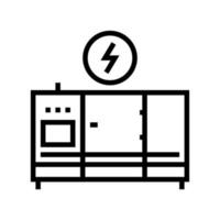 illustrazione nera del vettore dell'icona della linea di apparecchiature elettriche