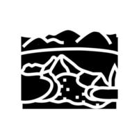 illustrazione vettoriale dell'icona del glifo delle isole galapagos