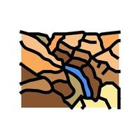 illustrazione vettoriale dell'icona del colore del Grand Canyon