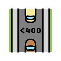 illustrazione vettoriale dell'icona del colore della strada a basso traffico