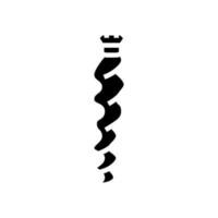illustrazione vettoriale dell'icona del glifo dell'accessorio per capelli ondulati