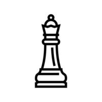 illustrazione vettoriale dell'icona della linea di scacchi della regina