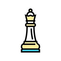 illustrazione vettoriale dell'icona del colore degli scacchi della regina