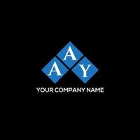 aay lettera logo design su sfondo nero. aay creative iniziali lettera logo concept. aay disegno della lettera. vettore