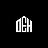 oeh lettera design.oeh lettera logo design su sfondo nero. oeh creative iniziali lettera logo concept. oeh lettera design.oeh lettera logo design su sfondo nero. o vettore