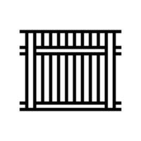 illustrazione vettoriale dell'icona della linea di recinzione del cortile