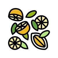 composizione colore limone icona illustrazione vettoriale