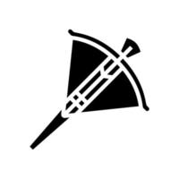 illustrazione vettoriale dell'icona del glifo con freccia a balestra