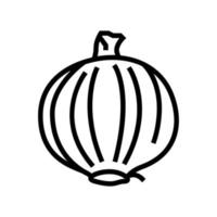 illustrazione vettoriale dell'icona della linea vegetale di cipolla
