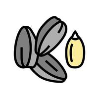 illustrazione vettoriale dell'icona del colore dei semi di girasole
