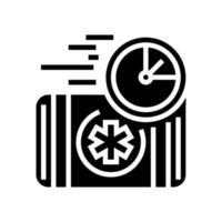 illustrazione vettoriale dell'icona del glifo della guida di urgenza