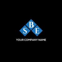 sbe lettera logo design su sfondo nero. sbe creative iniziali lettera logo concept. design della lettera sbe. vettore