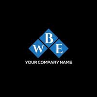 wbe lettera logo design su sfondo nero. wbe creative iniziali lettera logo concept. wbe disegno della lettera. vettore