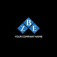 zbe lettera logo design su sfondo nero. zbe creative iniziali lettera logo concept. design della lettera zbe. vettore