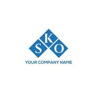 sko lettera logo design su sfondo bianco. sko creative iniziali lettera logo concept. disegno della lettera sko. vettore