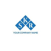 skr lettera logo design su sfondo bianco. skr creative iniziali lettera logo concept. disegno della lettera skr. vettore