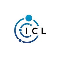 icl lettera tecnologia logo design su sfondo bianco. icl creative iniziali lettera it logo concept. disegno della lettera icl. vettore