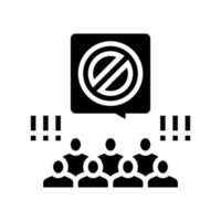illustrazione vettoriale dell'icona del glifo delle persone di contraccolpo