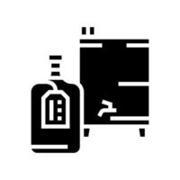 illustrazione isolata del vettore dell'icona del glifo dell'alcool fatto in casa