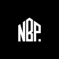 concetto di logo della lettera di iniziali creative nbp. design della lettera nbp. design del logo della lettera nbp su sfondo nero. concetto di logo della lettera di iniziali creative nbp. disegno della lettera nbp. vettore