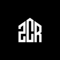 zcr lettera design.zcr lettera logo design su sfondo nero. zcr creative iniziali lettera logo concept. zcr lettera design.zcr lettera logo design su sfondo nero. z vettore