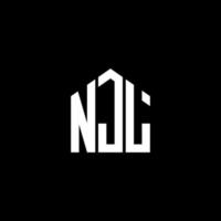 njl lettera design.njl lettera logo design su sfondo nero. njl creative iniziali lettera logo concept. njl lettera design.njl lettera logo design su sfondo nero. n vettore