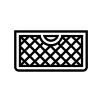 illustrazione vettoriale dell'icona della linea del cestino della maglia
