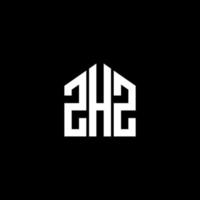 zhz lettera logo design su sfondo nero. zz creative iniziali lettera logo concept. disegno della lettera zhz. vettore